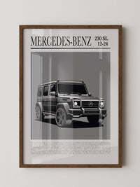 Mercedes G Wagen Illustration Grau
