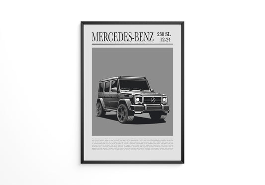 Mercedes G Wagen Illustration Grau