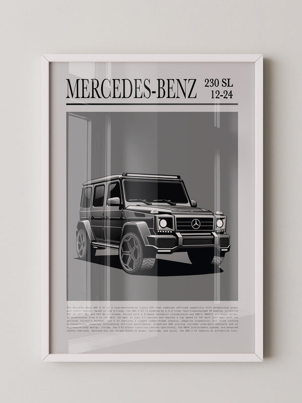 Mercedes G Wagen Illustration Grau
