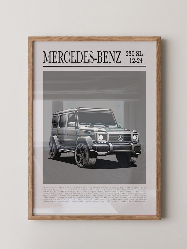 Mercedes G Wagen Illustration Grau