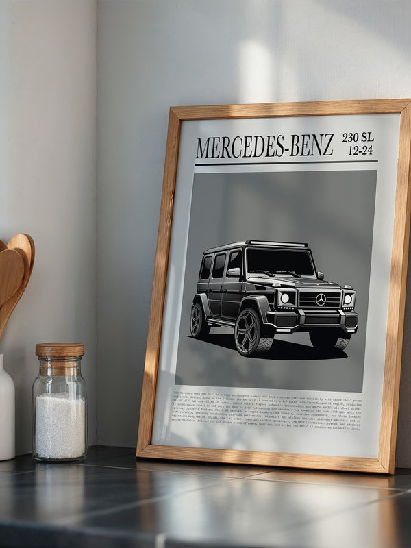 Mercedes G Wagen Illustration Grau