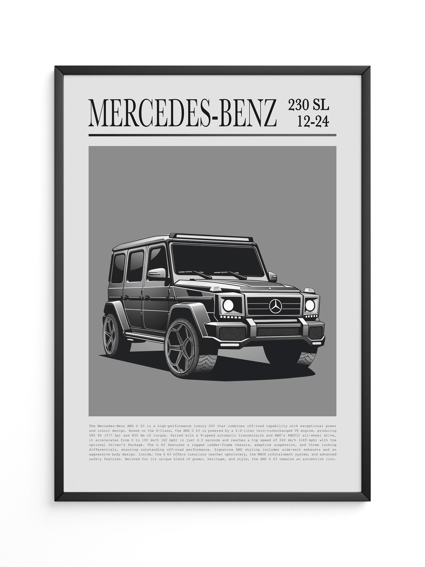 Mercedes G Wagen Illustration Grau
