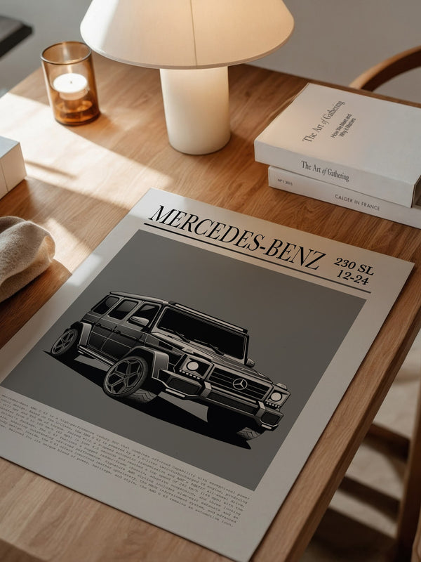 Mercedes G Wagen Illustration Grau