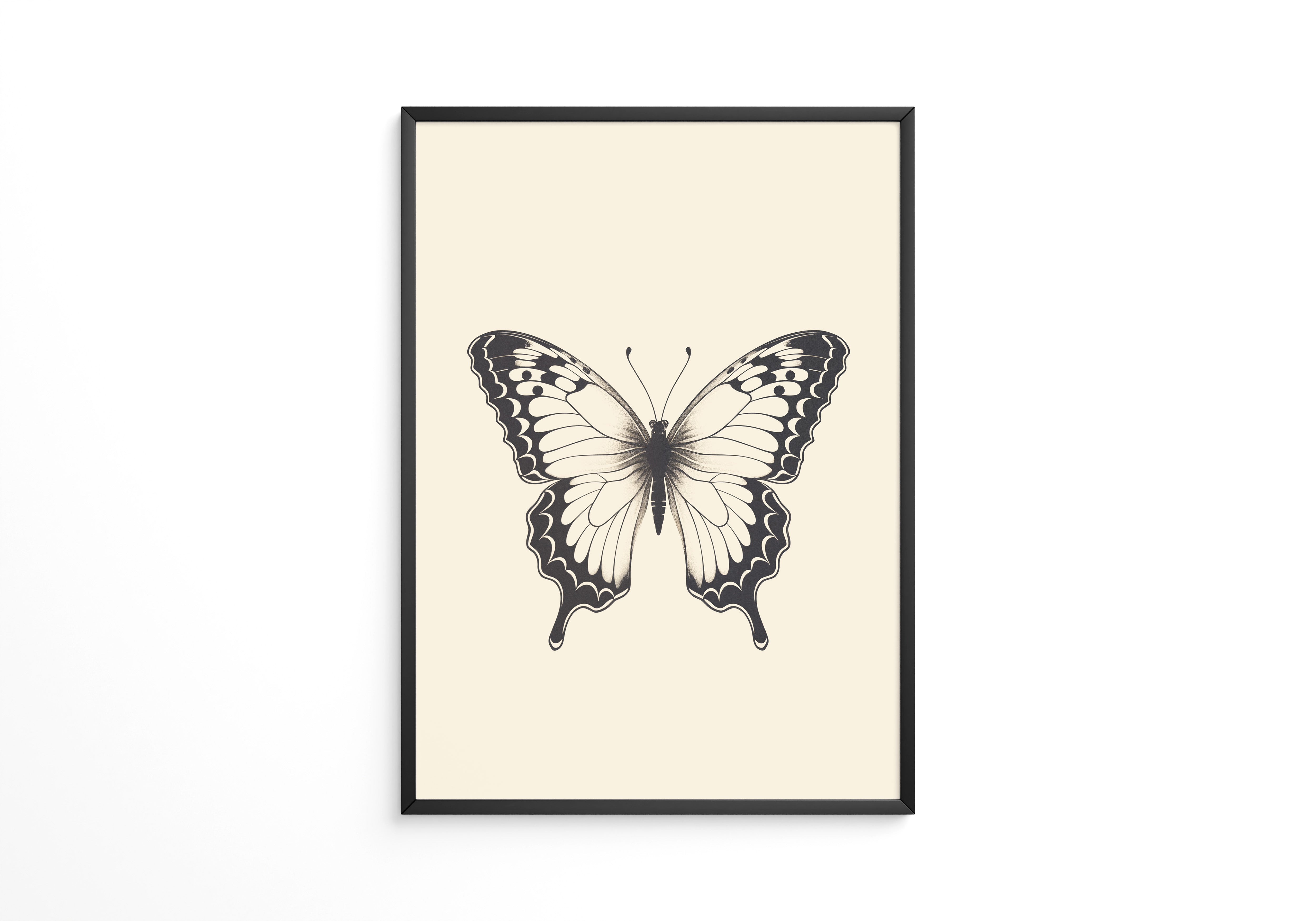 Schmetterling Schwarzweiß Kunst