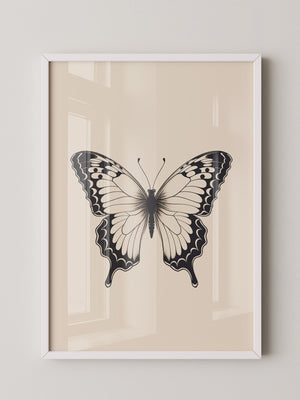 Schmetterling Schwarzweiß Kunst