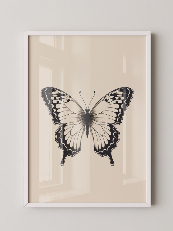 Schmetterling Schwarzweiß Kunst
