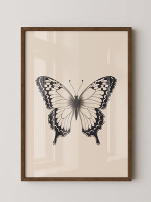 Schmetterling Schwarzweiß Kunst