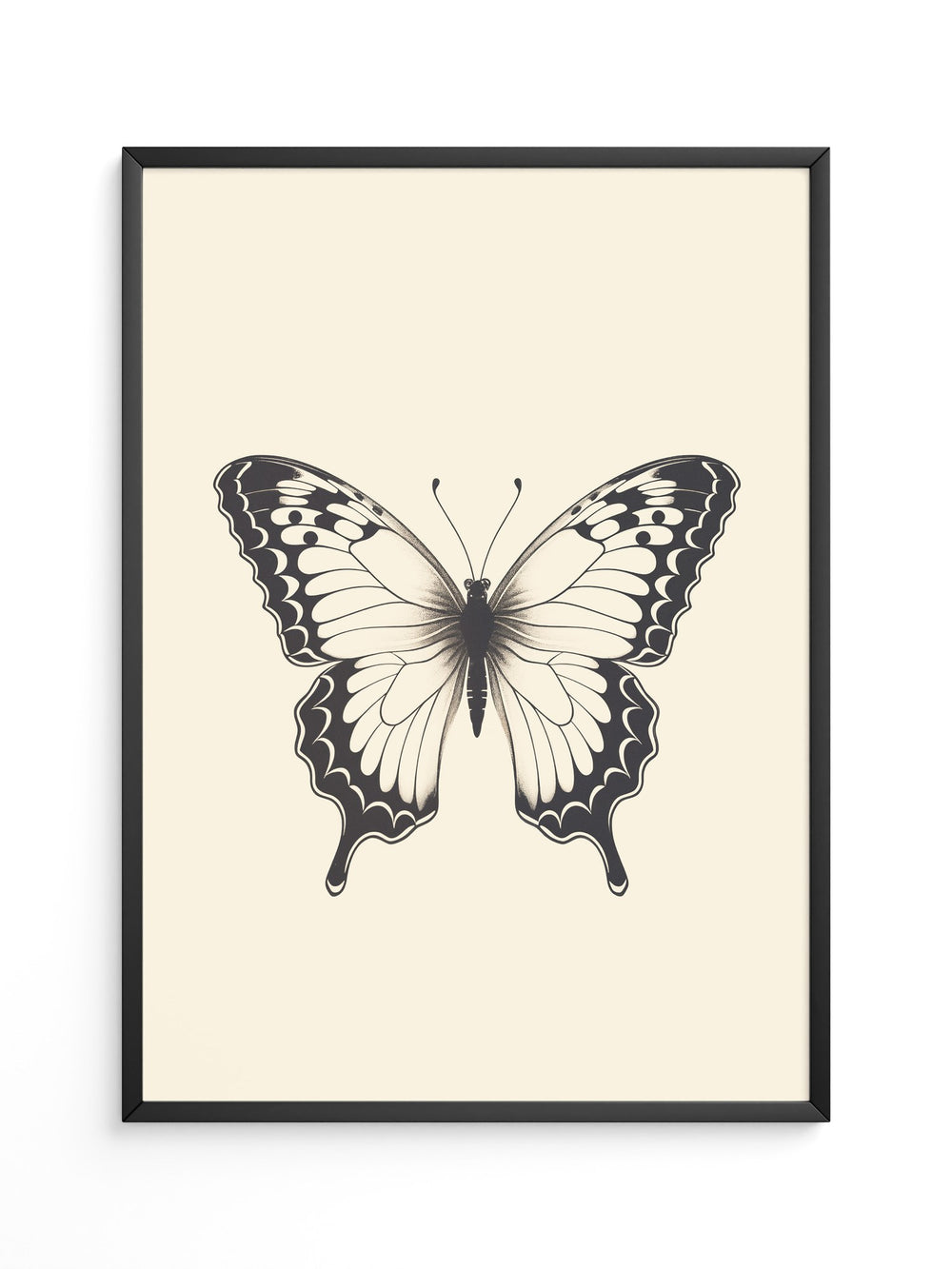 Schmetterling Schwarzweiß Kunst