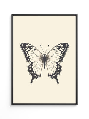 Schmetterling Schwarzweiß Kunst