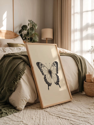 Schmetterling Schwarzweiß Kunst