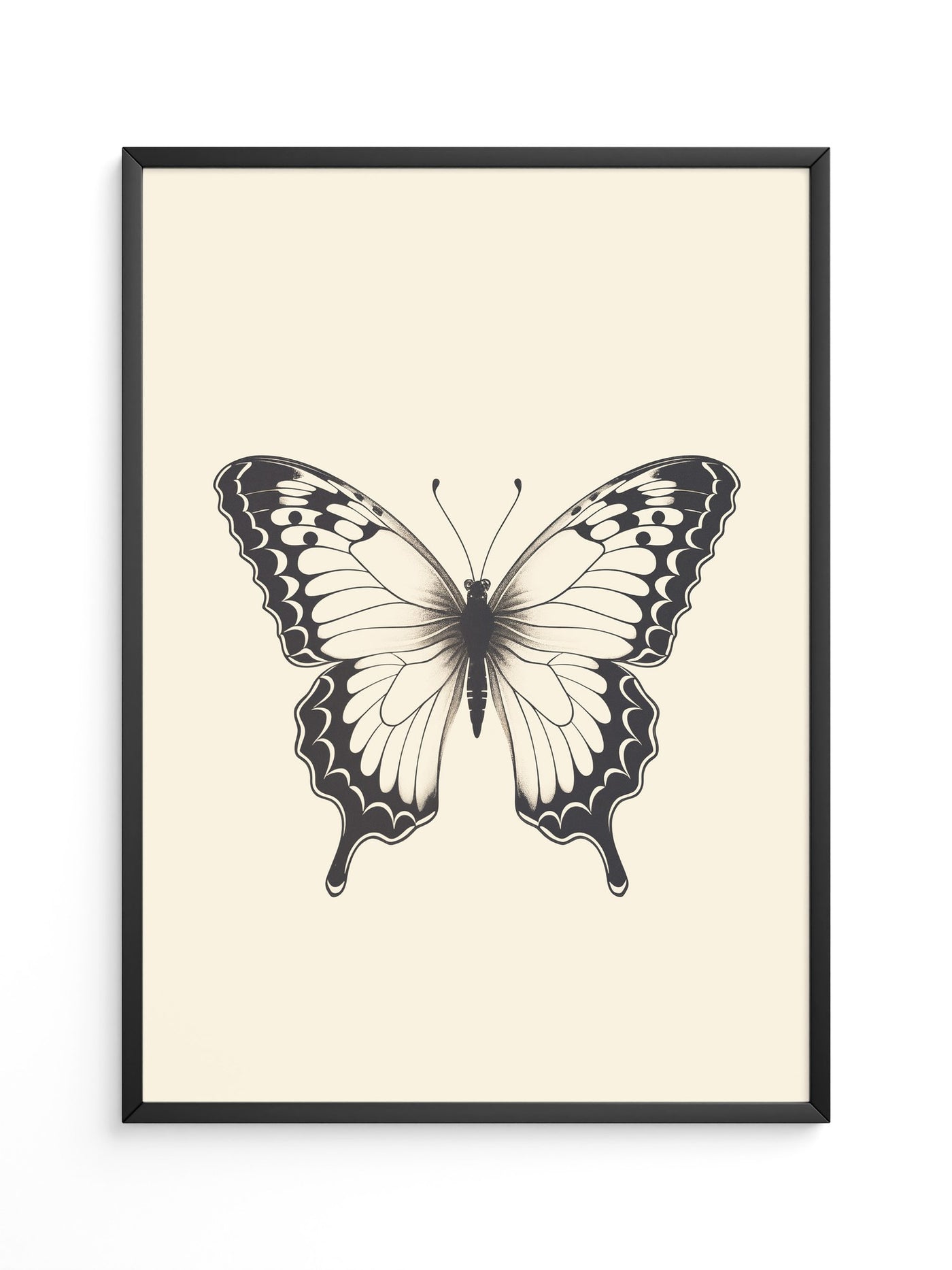 Schmetterling Schwarzweiß Kunst