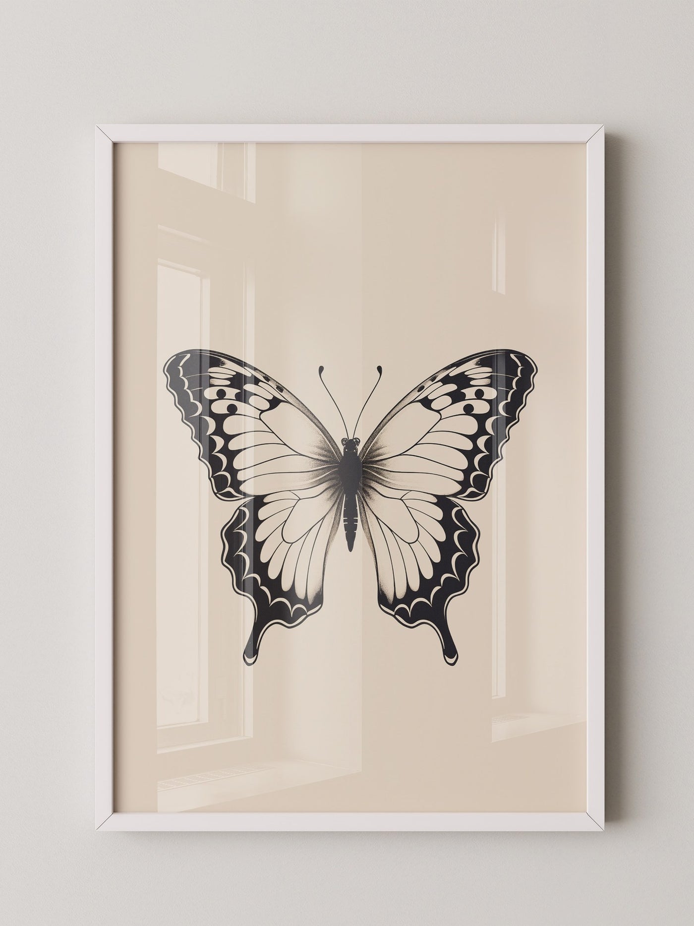 Schmetterling Schwarzweiß Kunst