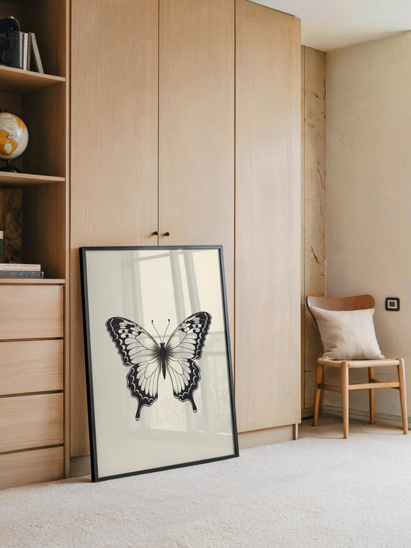 Schmetterling Schwarzweiß Kunst