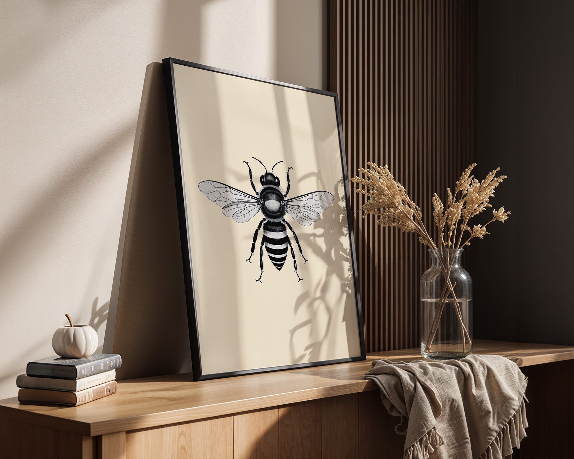 Biene Schwarzweiß Zeichnung