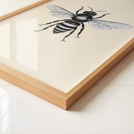 Biene Schwarzweiß Zeichnung