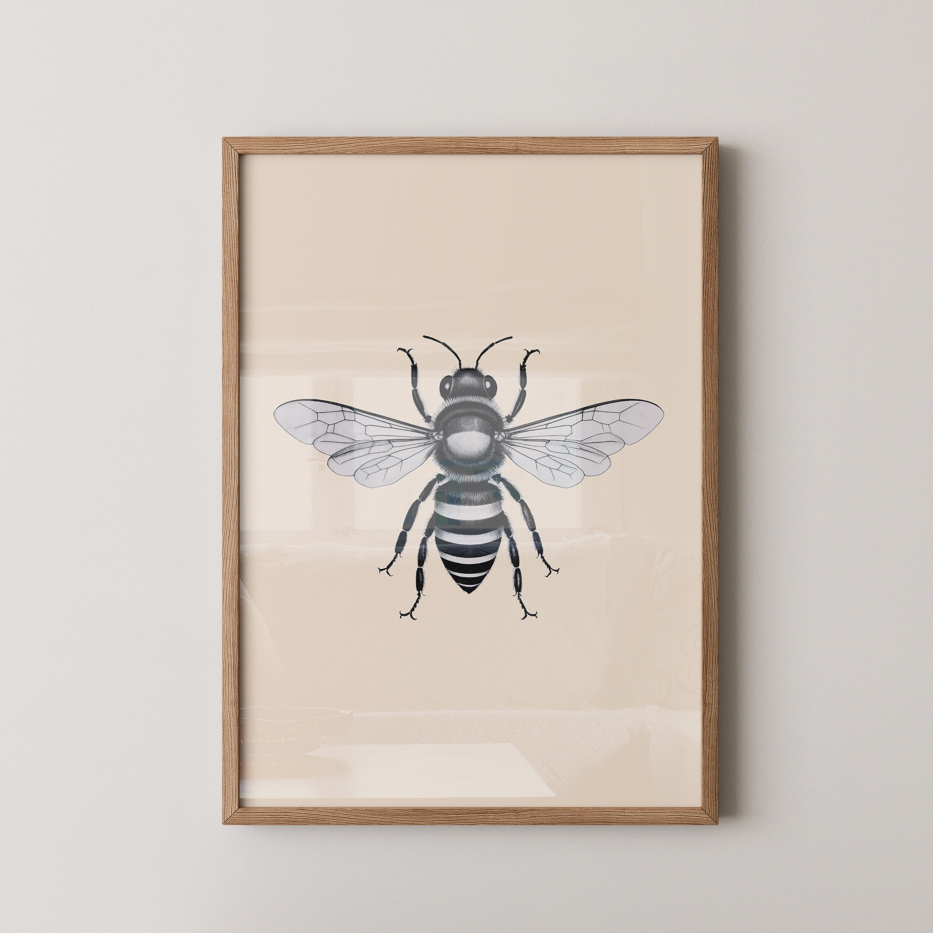 Biene Schwarzweiß Zeichnung