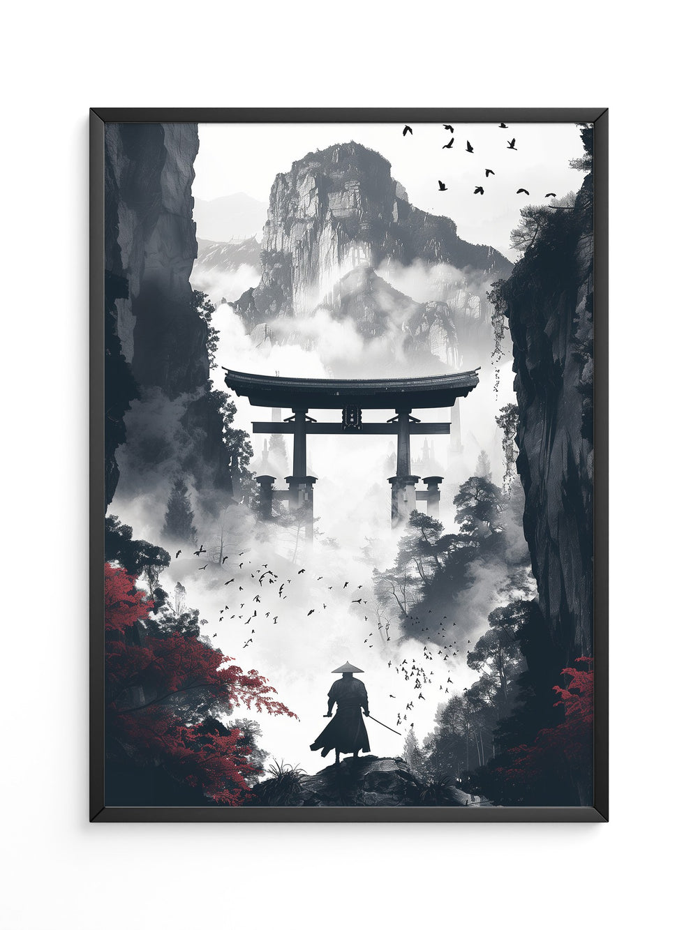 Samurai Torii Nebelrot