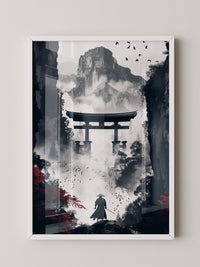 Samurai Torii Nebelrot