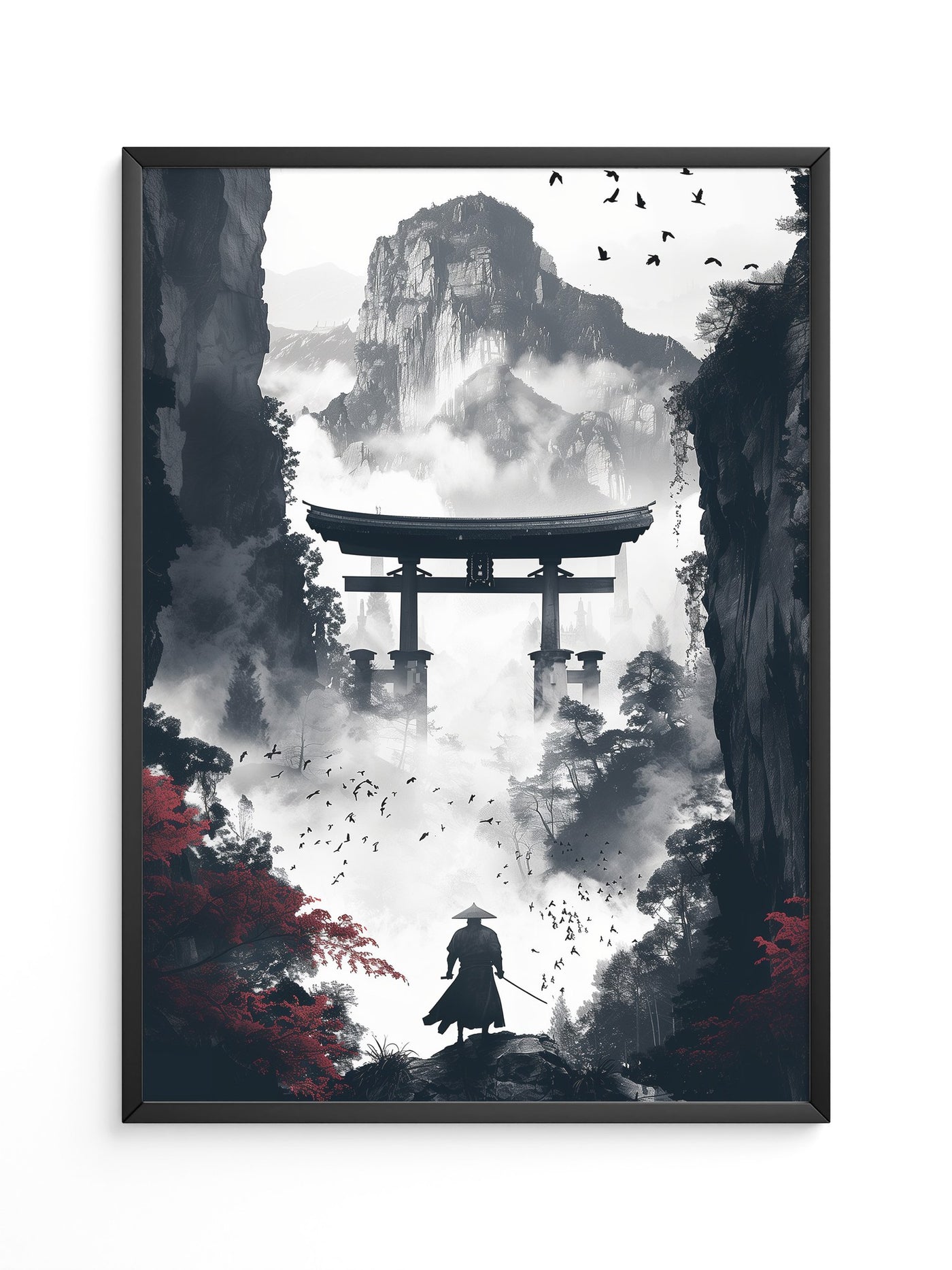 Samurai Torii Nebelrot