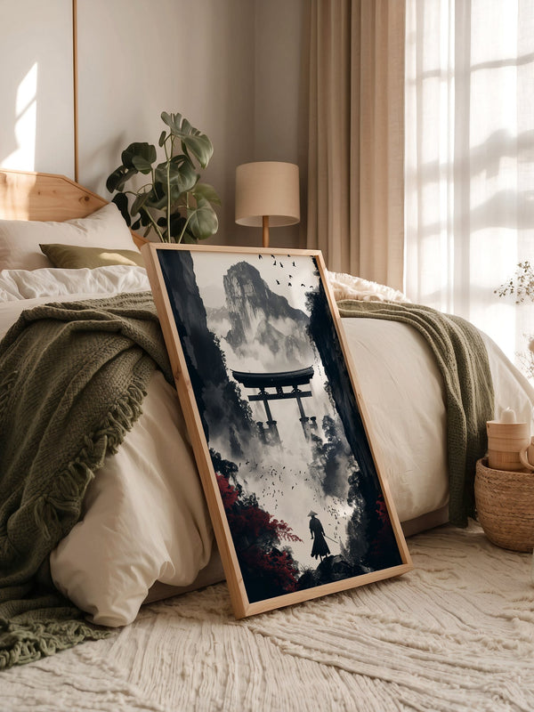 Samurai Torii Nebelrot