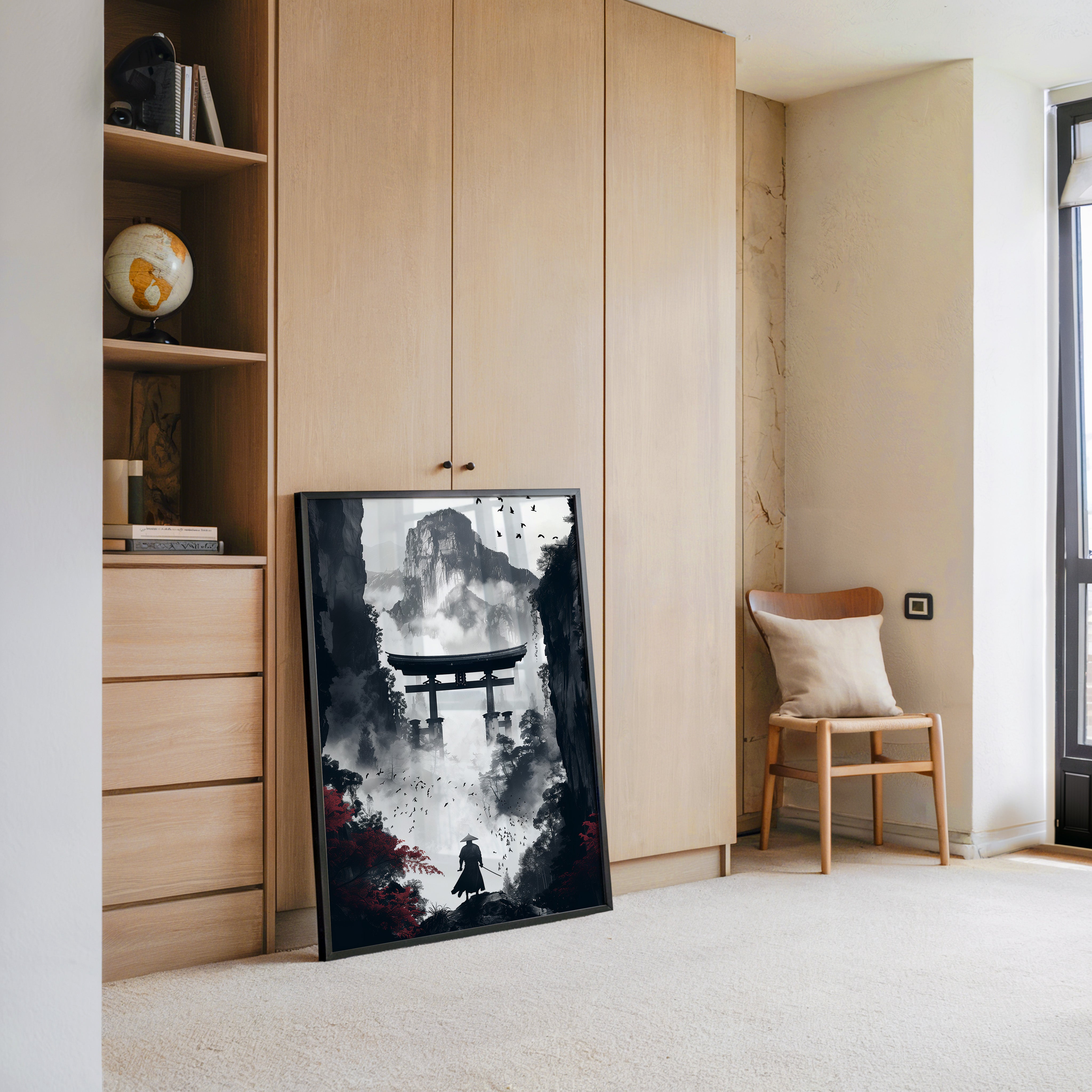 Samurai Torii Nebelrot