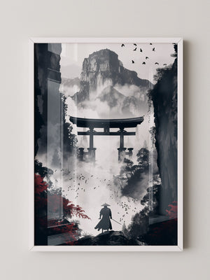 Samurai Torii Nebelrot