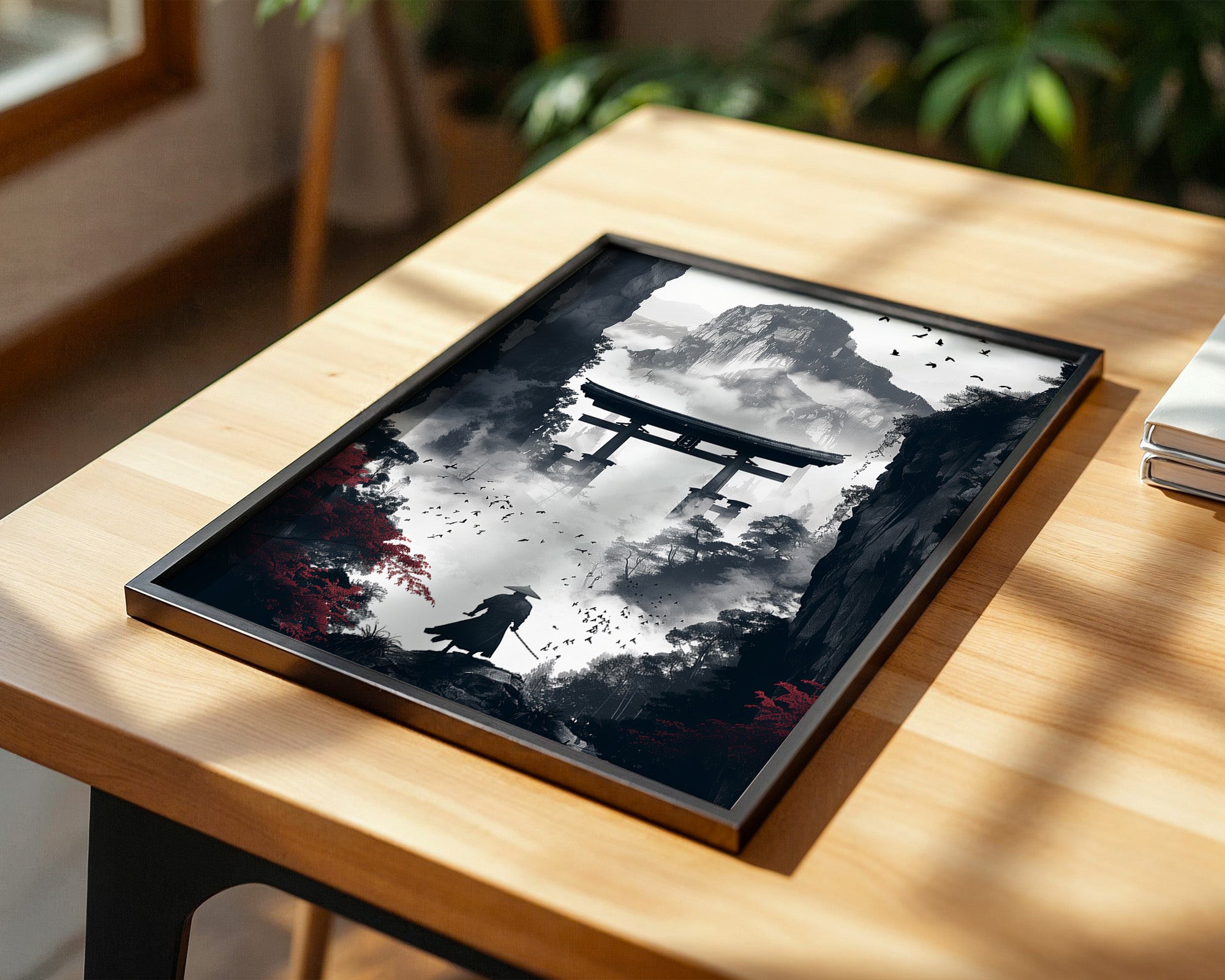 Samurai Torii Nebelrot