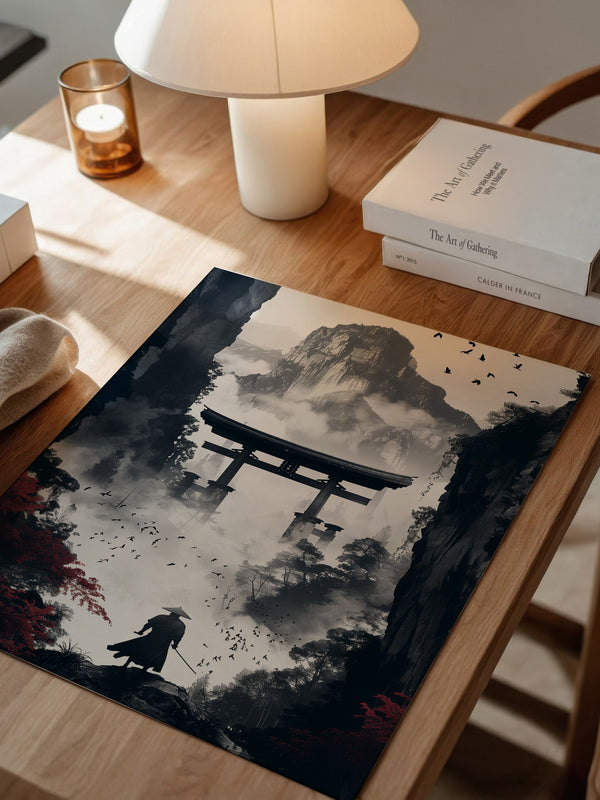 Samurai Torii Nebelrot