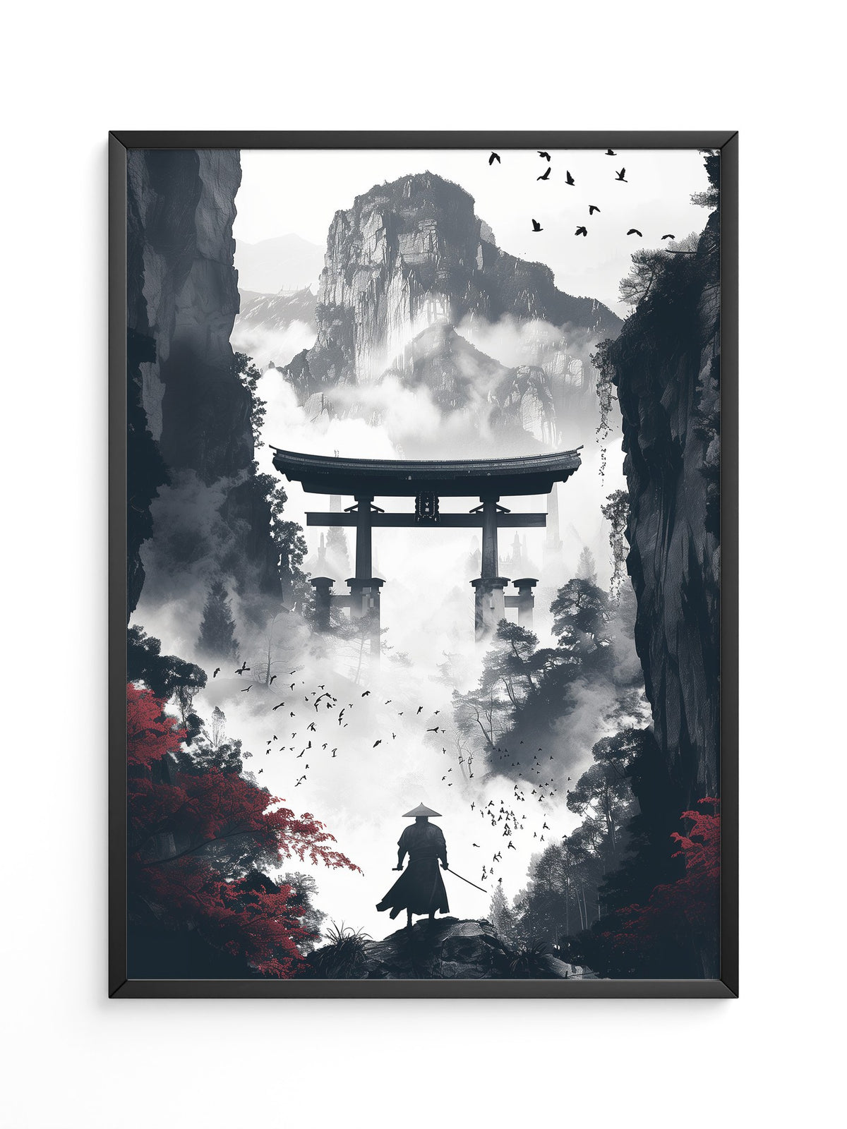 Samurai Torii Nebelrot