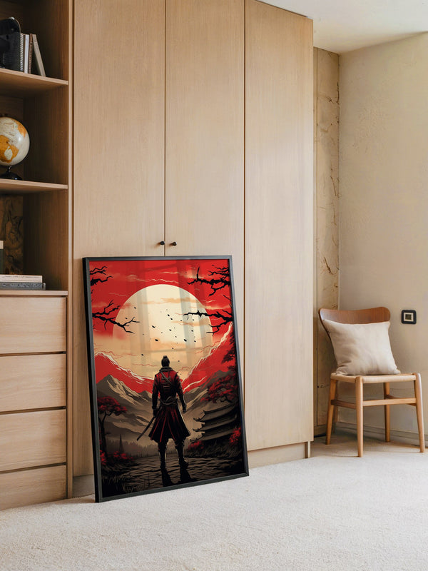 Samurai Sonnenuntergang Rot