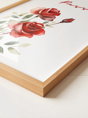 Rosen Aquarell Rotgrün
