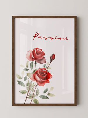 Rosen Aquarell Rotgrün