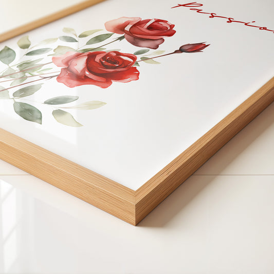 Rosen Aquarell Rotgrün