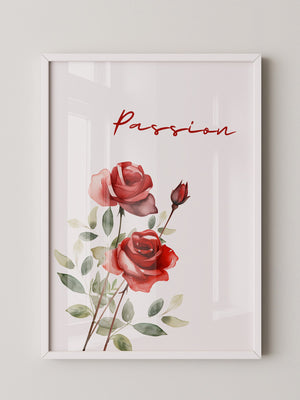 Rosen Aquarell Rotgrün