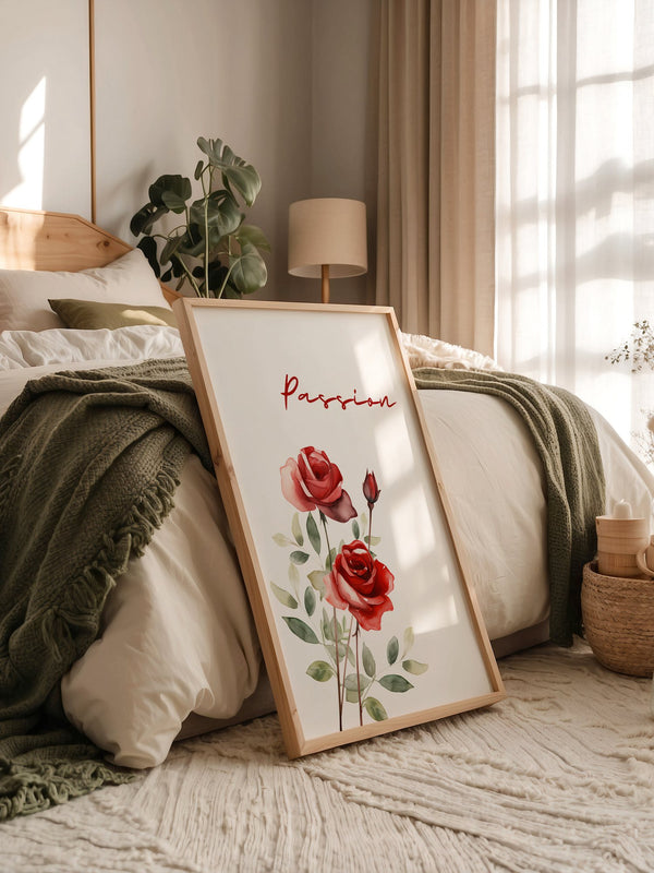 Rosen Aquarell Rotgrün