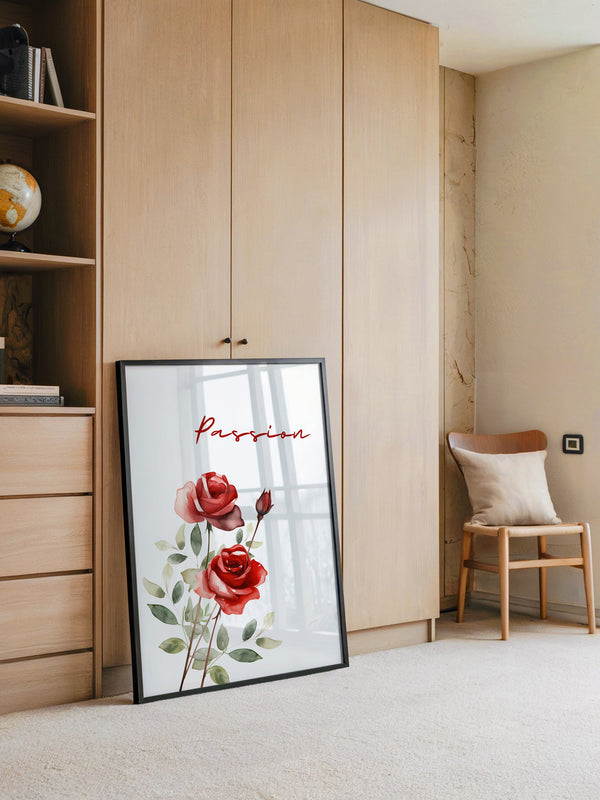 Rosen Aquarell Rotgrün