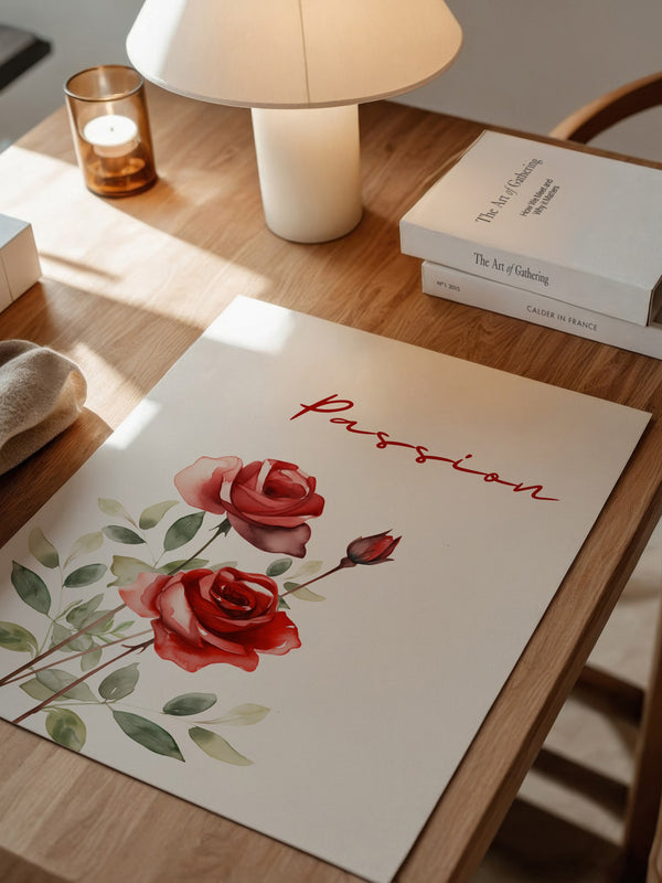 Rosen Aquarell Rotgrün