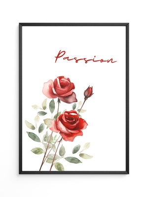 Rosen Aquarell Rotgrün