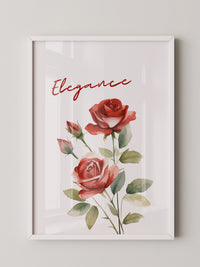 Rote Rosen Aquarell Stil