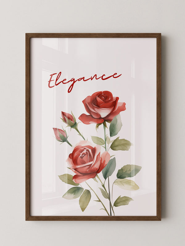 Rote Rosen Aquarell Stil