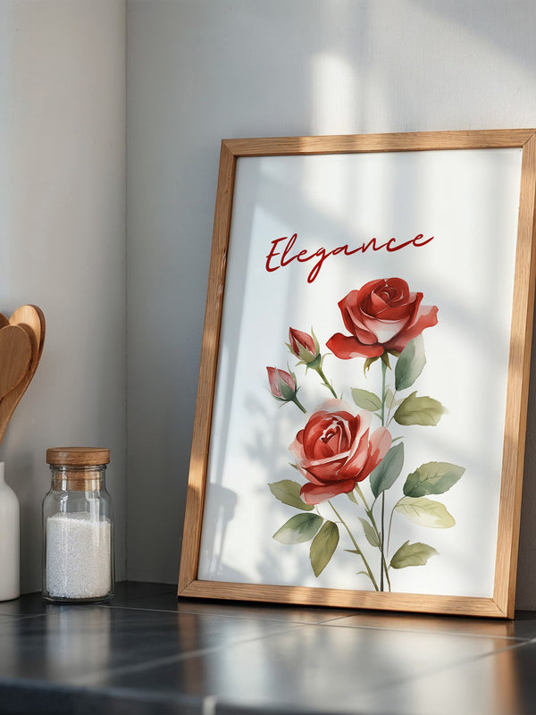 Rote Rosen Aquarell Stil