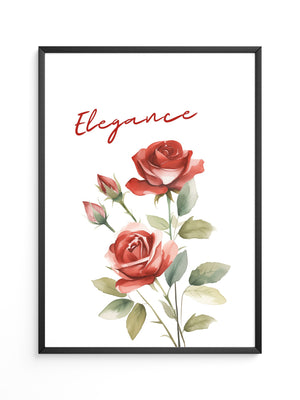 Rote Rosen Aquarell Stil