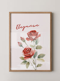 Rote Rosen Aquarell Stil