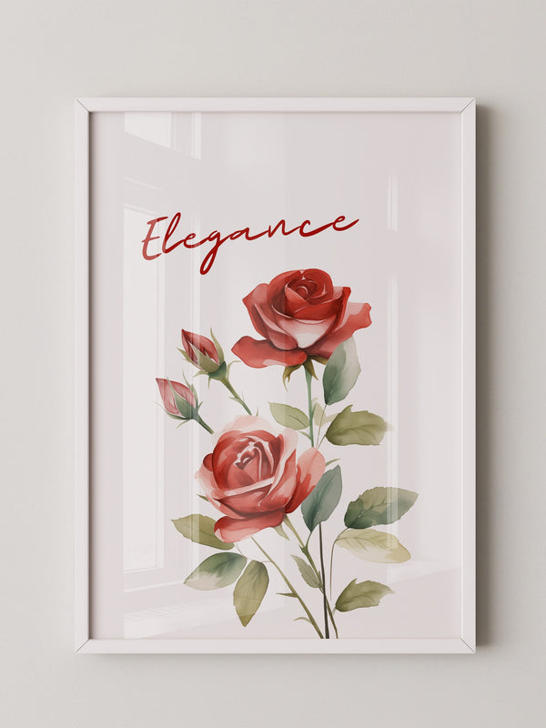 Rote Rosen Aquarell Stil