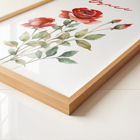 Rote Rosen Aquarell Eleganz