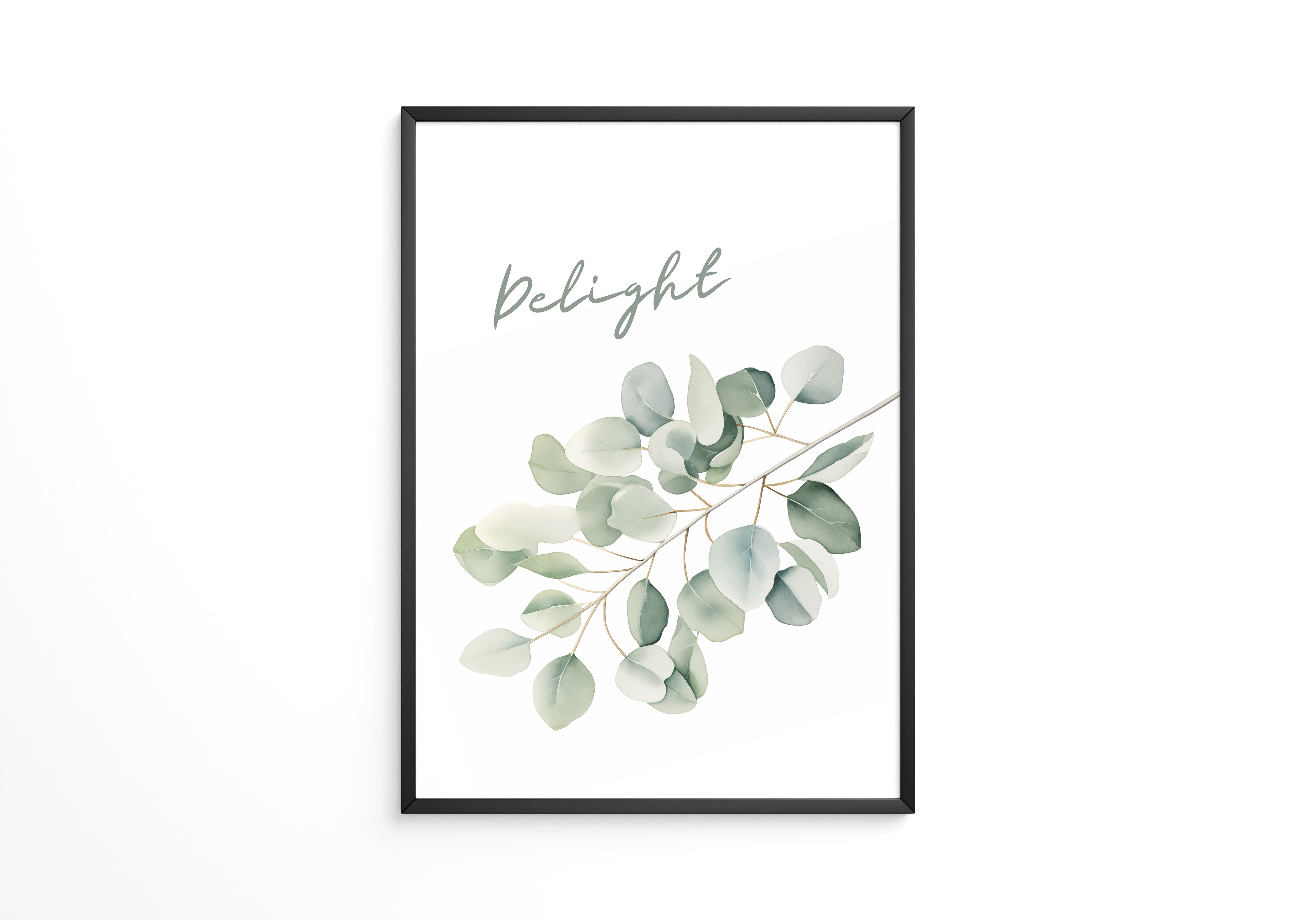 Eukalyptus Aquarell Zweig