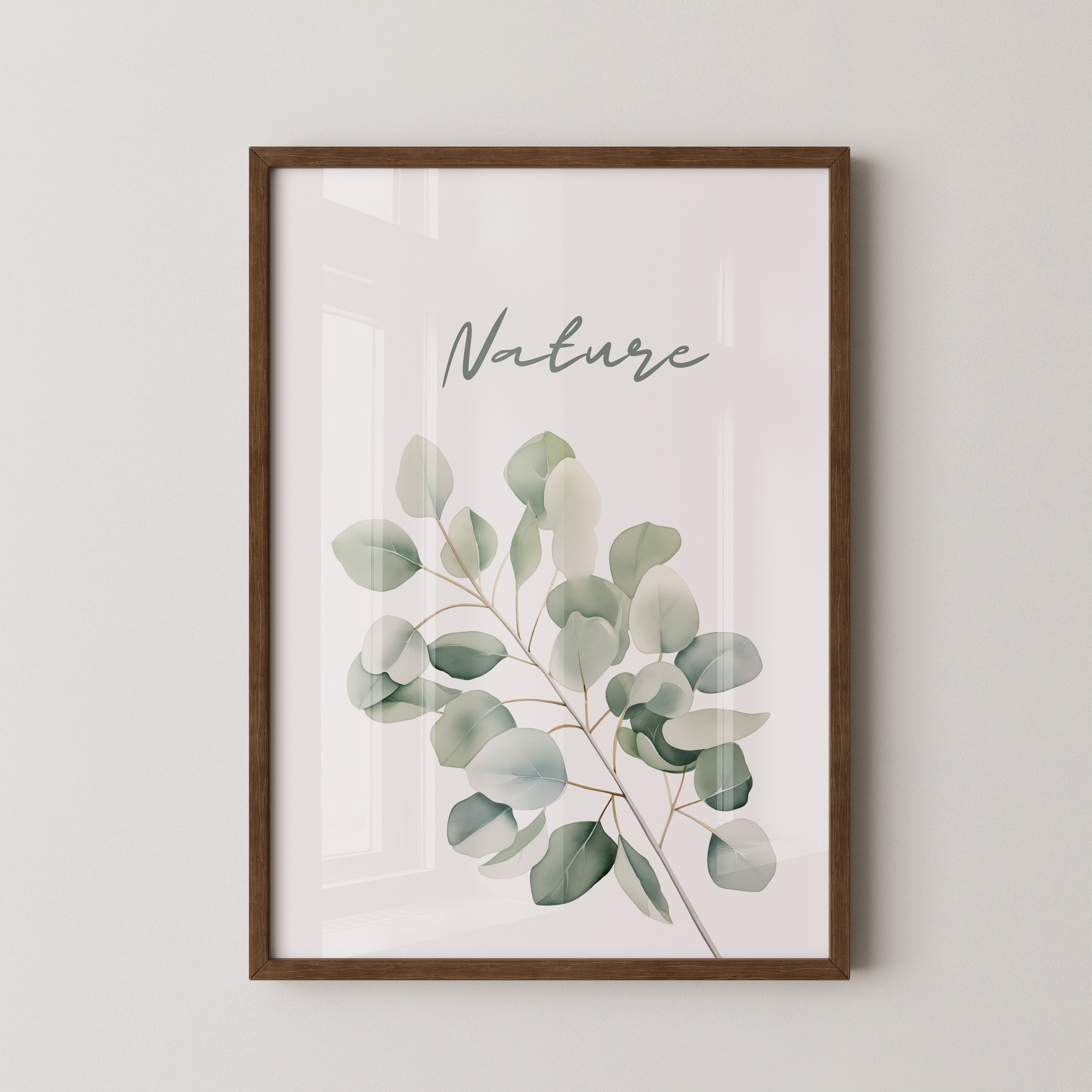 Eukalyptus Aquarell grün