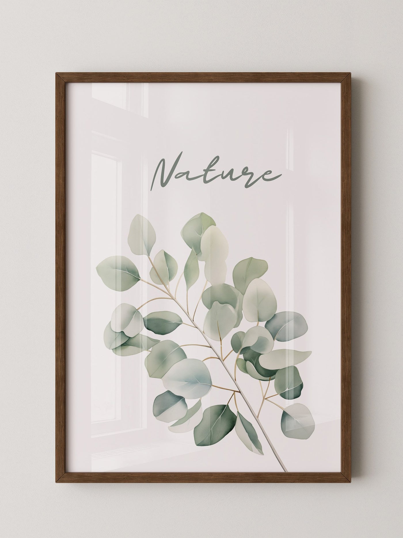 Eukalyptus Aquarell grün