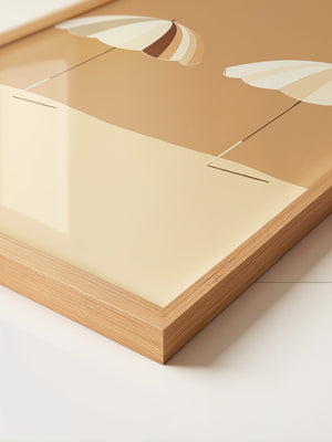 Zwei Sonnenschirme minimalistisch