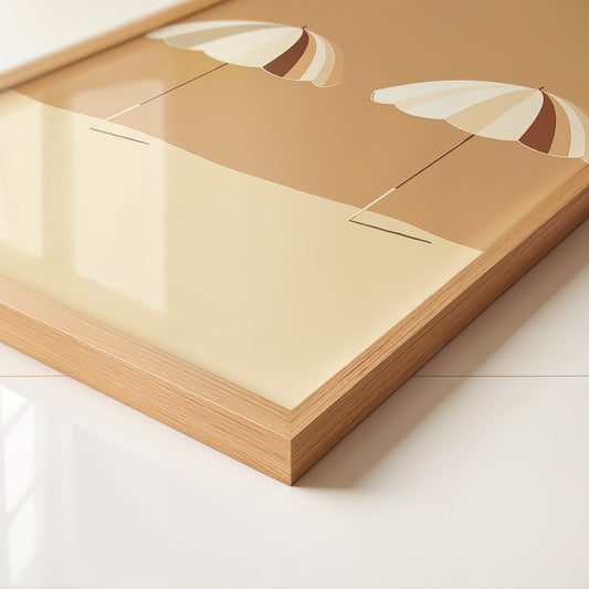 Zwei Sonnenschirme minimalistisch